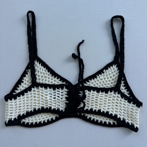 Princess Polly Crochet Crop Knit Summer Adilet Top Size S - Picture 5 of 7